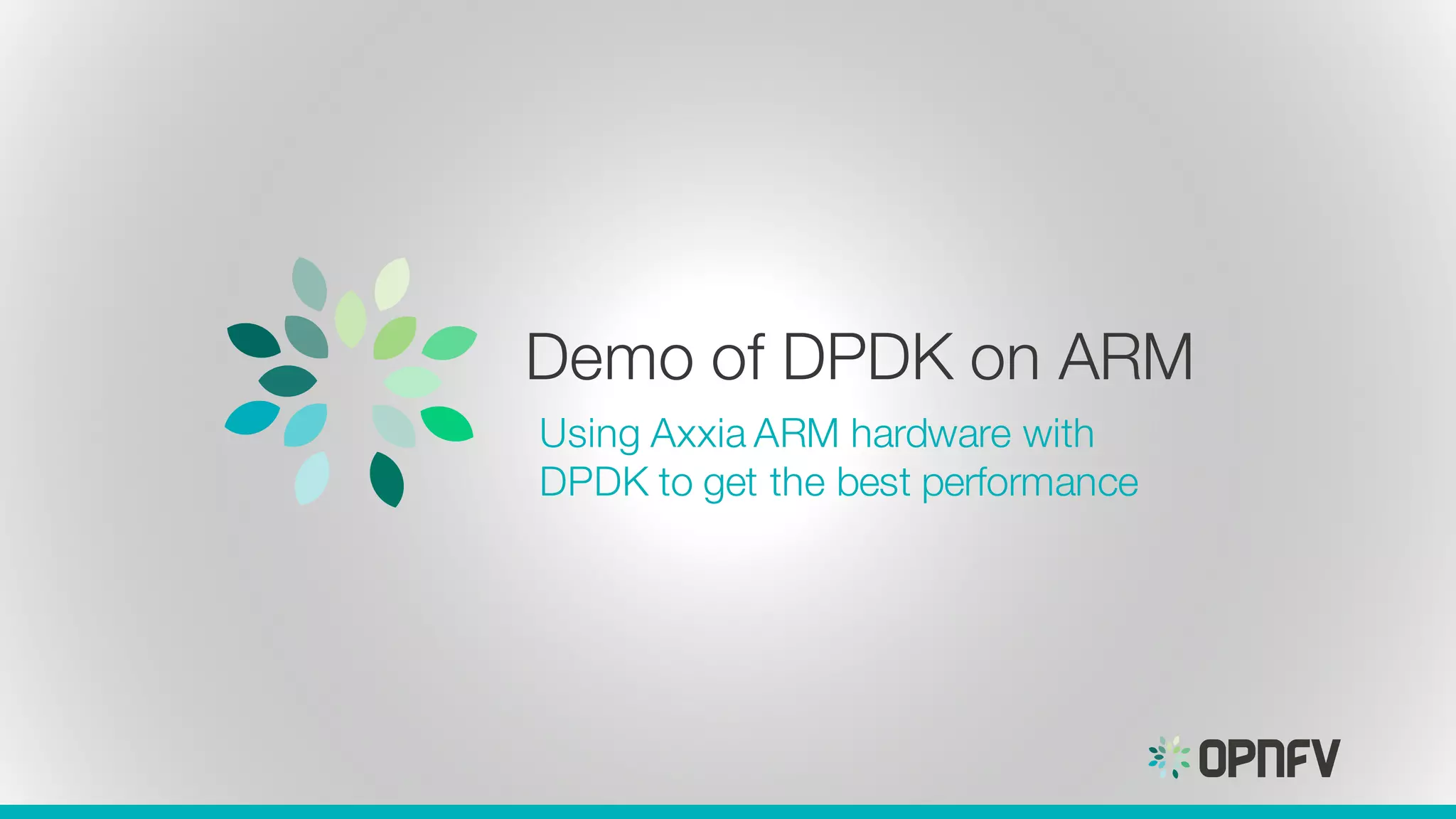 Demo of DPDK on ARM
Using Axxia ARM hardware with
DPDK to get the best performance
 