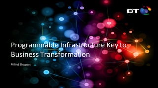 Programmable Infrastructure Key to
Business Transformation
Milind Bhagwat
 