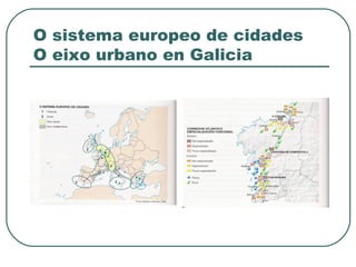 O sistema europeo de cidades O eixo urbano en Galicia 