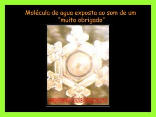 Molécula de agua exposta ao som de um “ muito obrigado” 