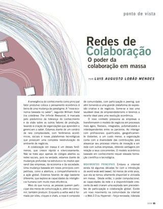 O Poder Da Colaboração - Revista DOM FDC