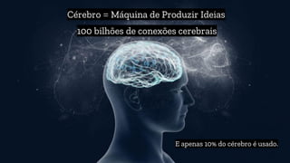 “
Cérebro = Máquina de Produzir Ideias
100 bilhões de conexões cerebrais
E apenas 10% do cérebro é usado.
 