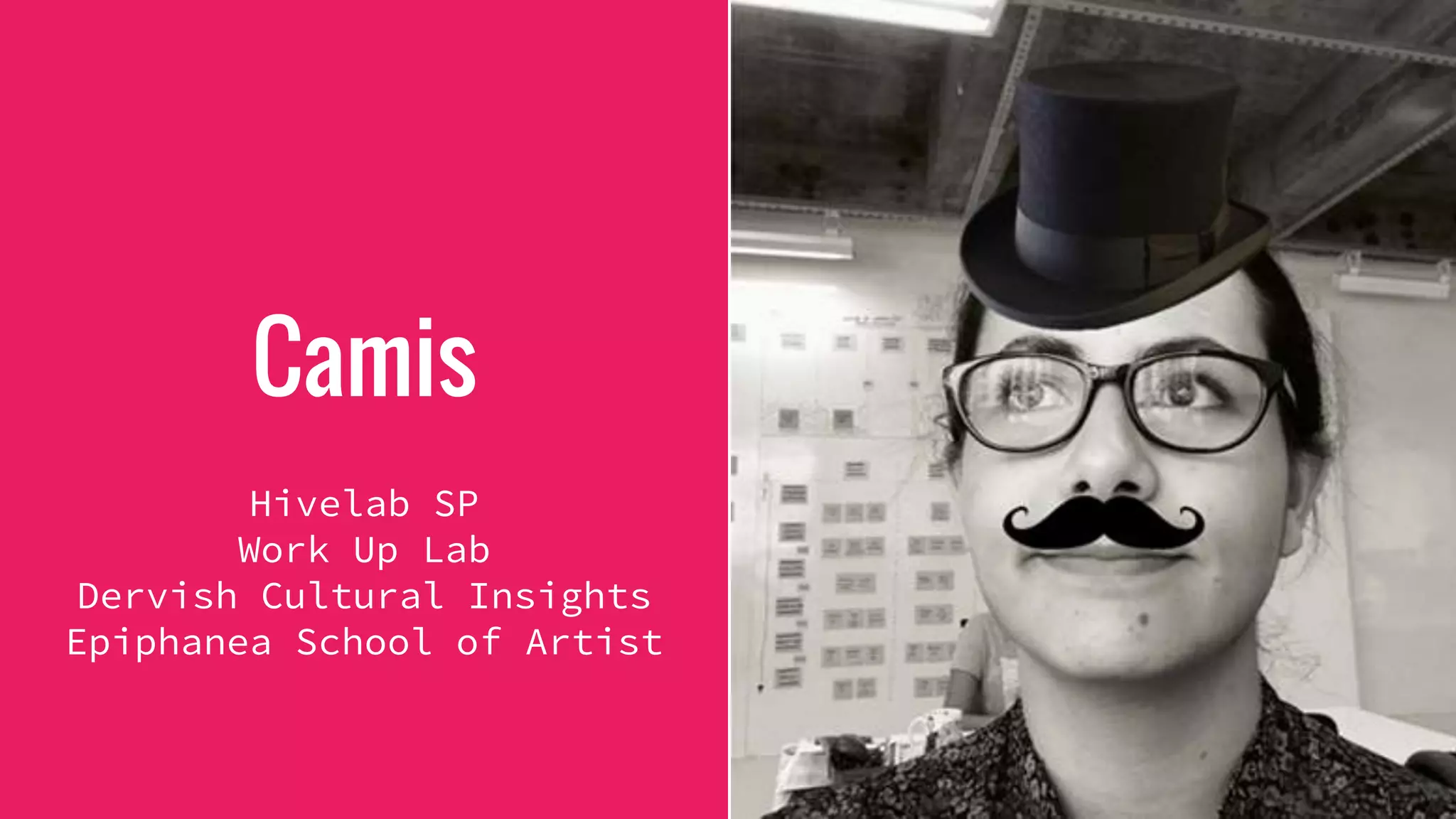 Camis
Hivelab SP
Work Up Lab
Dervish Cultural Insights
Epiphanea School of Artist