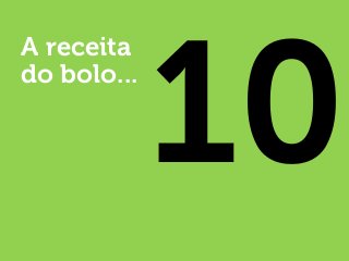 A receita do bolo...  