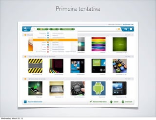 Primeira tentativa




Thursday, March 21, 13
 