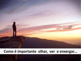Como é importante olhar, ver e enxergar...
 