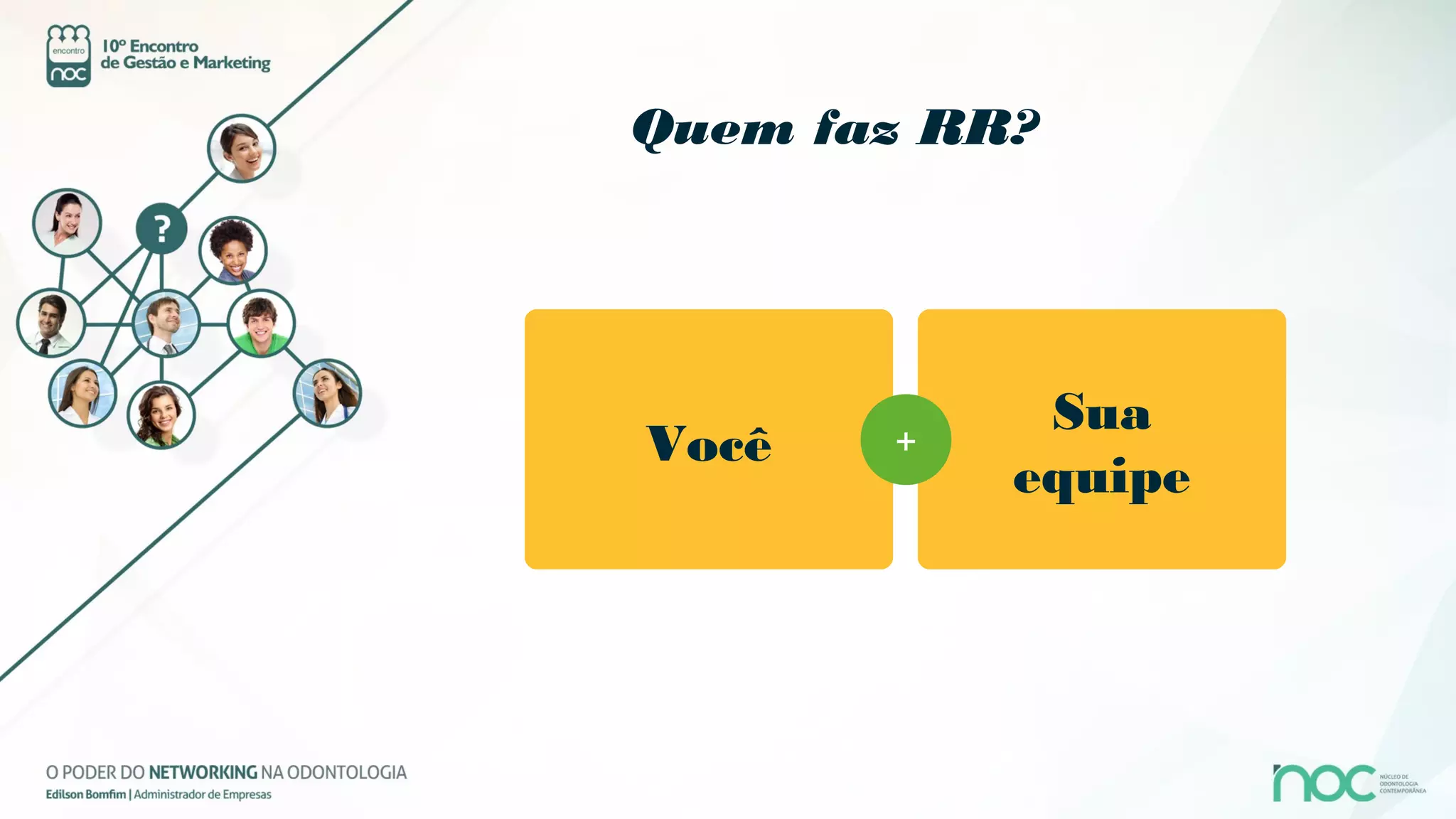 Quem faz RR?




            Sua
Você   +
           equipe
 