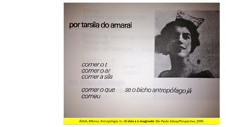 ÁVILA,	Affonso.	Antropofagia.	In.:	O	visto	e	o	imaginado.	São	Paulo:	Edusp/Perspectiva,	1990.
 