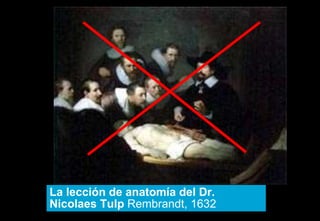La lección de anatomía del Dr. Nicolaes Tulp  Rembrandt, 1632 
