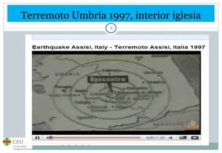 Terremoto Umbría 1997, interior iglesia 