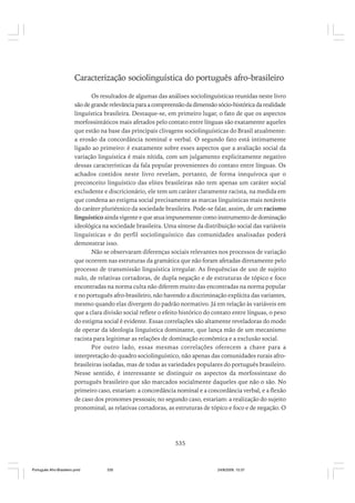 O portugues afro brasileiro