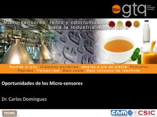 Oportunidades de los Micro‐sensores
Dr. Carlos Domínguez
 