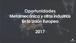 Oportunidades
Metalmecánica y otras industrias
En la Unión Europea
2017
 