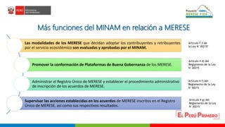 Oportunidades para las turberas en el marco del Proyecto MERESE – FIDA