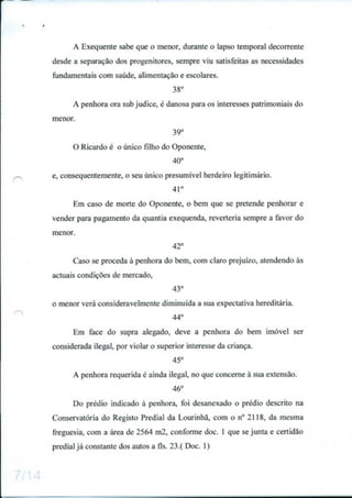 Oposicao a execucao e penhora