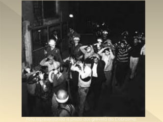 Foto representando a prisão dos grevista da Cobrasma.
 