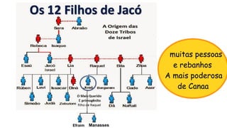 Efraim Manasses
muitas pessoas
e rebanhos
A mais poderosa
de Canaa
 