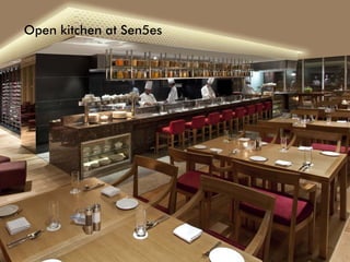 Open kitchen at Sen5es
 