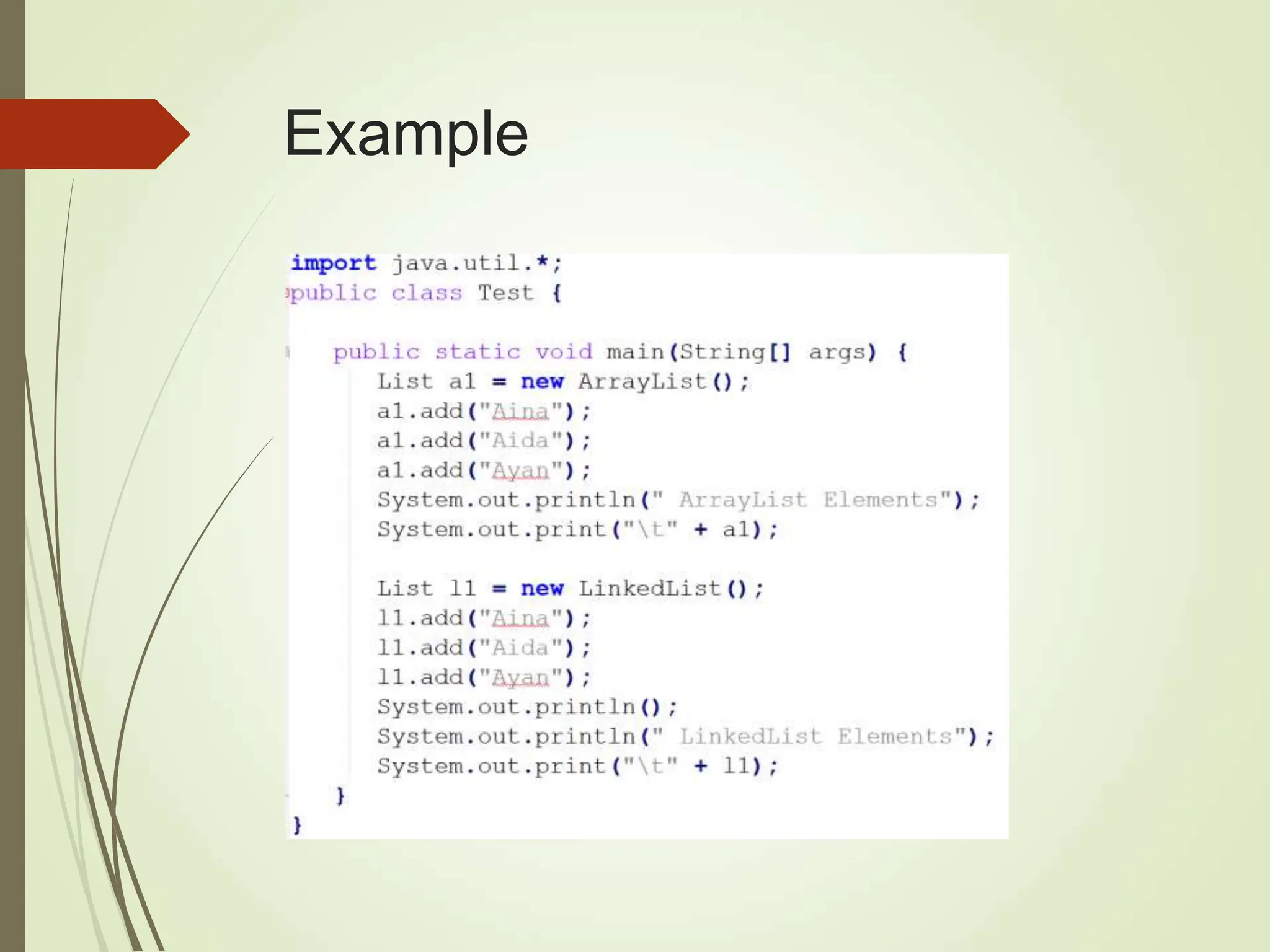 Example
 