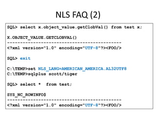 Create XML dataDBMS_XMLDOMSYS	_XMLGENXMLVIEW