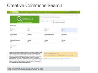Creative Commons Search 
http://search.creativecommons.org 
 