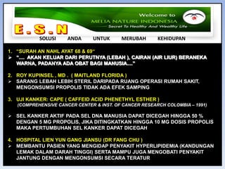 E . S . N SOLUSI         ANDA         UNTUK         MERUBAH         KEHIDUPANLEADER & SUPPORT SYSTEM PT. MELIA NATURE INDONESIAPENDIDIKAN PENGEMBANGAN BISNIS DAN PENGEMBANGAN DIRIGRUP LEADER YANG CERDAS, PROFESIONAL, TANGGUH, JUJUR, KOMIT, MEMILIKI INTEGRITAS SERTA MOTIVASI UNTUK MEMBANGUN SELURUH JARINGAN MENUJU PUNCAK KESUKSESAN, YANG TIDAK AKAN MENGORBANKAN JARINGAN DENGAN ALASAN APAPUN TERUTAMA UNTUK KEPENTINGAN PRIBADISUPPORT SYSTEM “EXCELLENT STRATEGY OF NETWORK“  ADALAH TEROBOSAN DI SISTEM PEMBELAJARAN MULTILEVEL MARKETING SECARA TRANSPARAN TANPA HANYA MEMBERIKAN MOTIVASI YANG TIDAK REALISTIS ATAU MENJADI ALAT PARA LEADER UNTUK MENCARI PENGHASILANEXCELLENT STRATEGY OF NETWORK MENJADI PLATFORM EDIFIKASI, DUPLIKASI, DAN MODEL PENGEMBANGAN JARINGAN  DAN DIRI BAGI SELURUH ANGGOTA, MENJADI PAYUNG BAGI SELURUH JARINGAN AGAR MEMILIKI SUDUT PANDANG YANG SAMA, DERAP LANGKAH YANG SAMA, BERJUANG BERSAMA DAN MENJADI SEBUAH KEKUATAN YANG UTUH MENUJU SATU TUJUAN “SEHAT DAN SEJAHTERA”