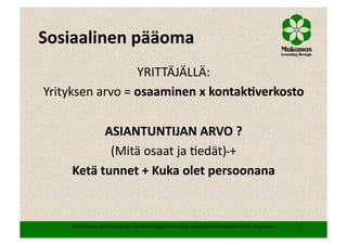 Miten johdan henkilökohtaista oppimisverkostoani? Hankepäälliköt 25.4.2013