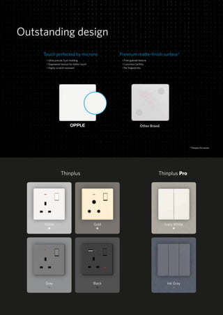 Opple Socket Opple Lighting ThinPlus Switches & Sockets | PDF