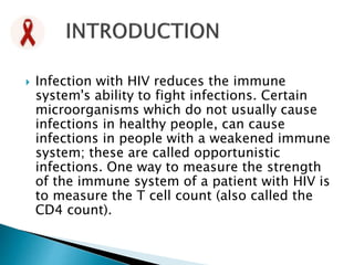 Opportunistic infections in hiv | PPTX