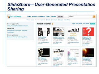 SlideShare—User-Generated Presentation Sharing<br />10<br />