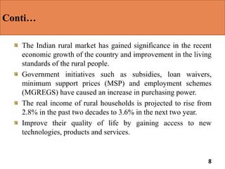 Opportunities and challenges in indian rural market | PPTX