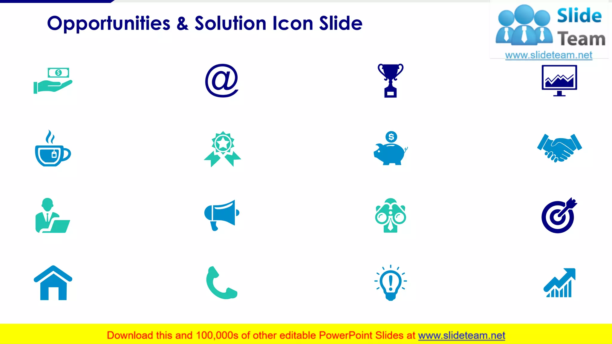 Opportunities & Solution Icon Slide
 