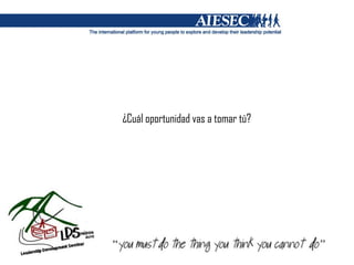¿Cuál oportunidad vas a tomar tú? 