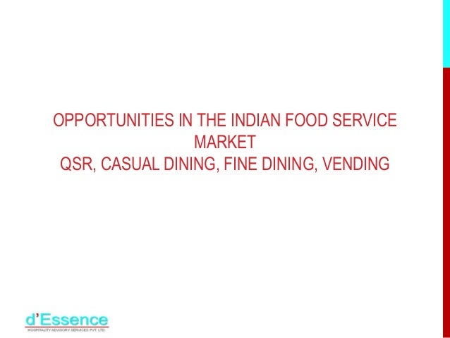 Opportunities In The Indian Food Service Market