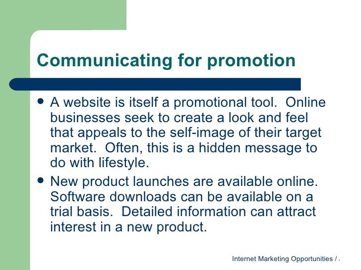 Opportunities Internet Marketing