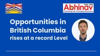 Opportunities soar in British Columbia – a record high for careers!