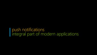 push notifications
integral part of modern applications
 