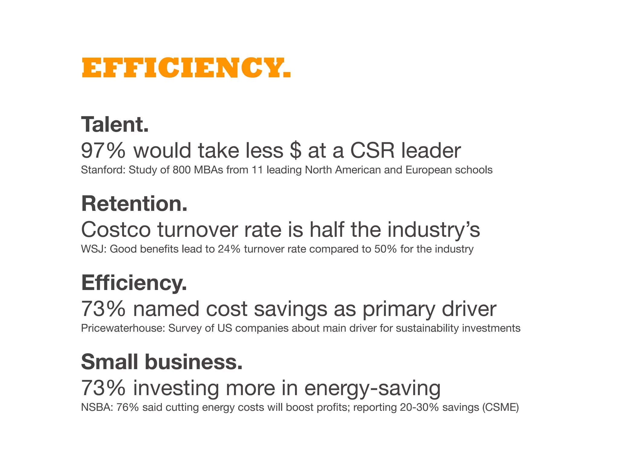 Opportunity for sustainability