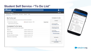 Student Self Service -“To Do List”
 