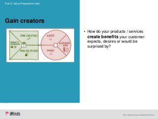 Part 3: Value Proposition side

Gain creators
• How do your products / services
create benefits your customer
expects, des...