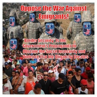Oppose the War Against Emigrants!