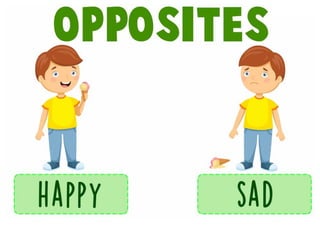 opposite flashcards-adjectives-6th grade