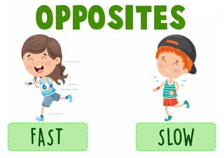 opposite flashcards-adjectives-6th grade