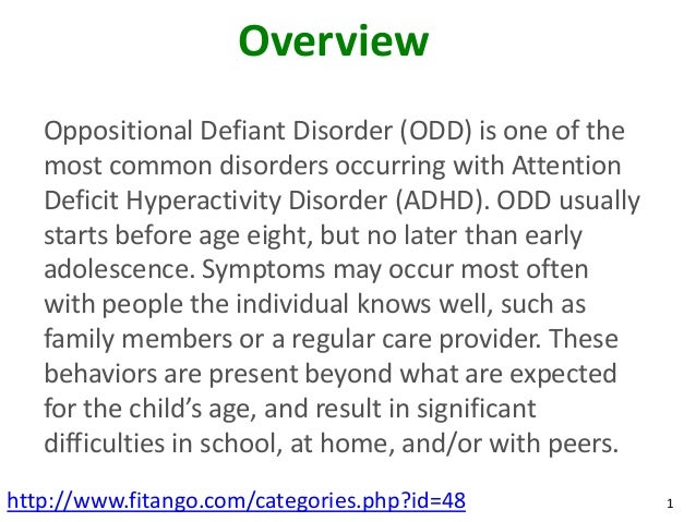 oppositional defiant disorder