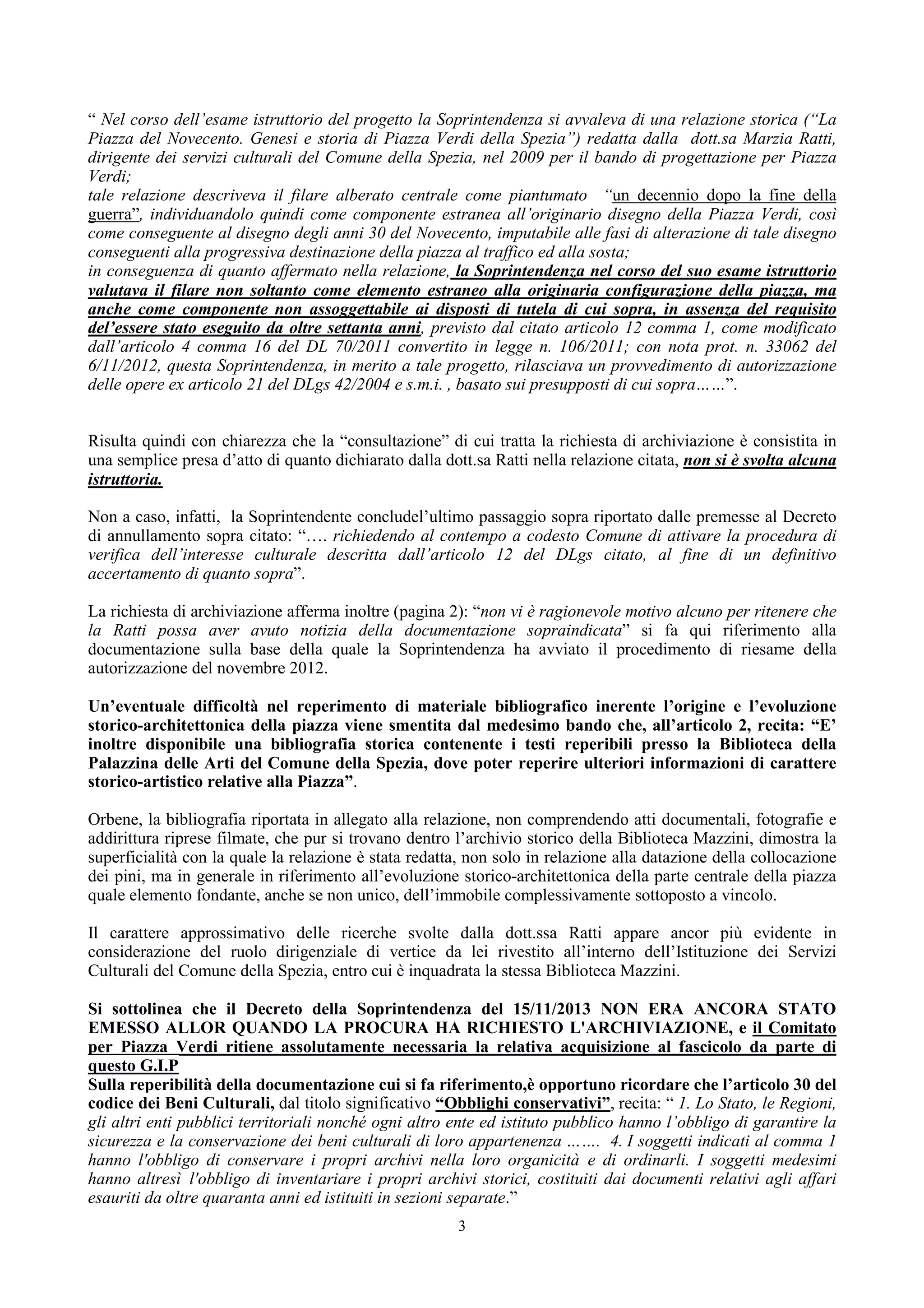 opposizione a richiesta di archiviazione