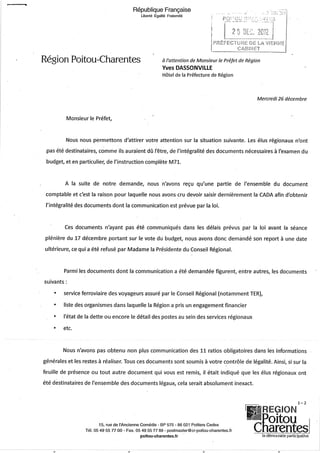 Lot de document #1 - Budget régional de Poitou-Charentes