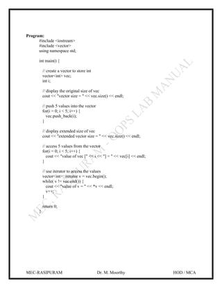 OOPs manual final copy | PDF