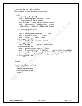 OOPs manual final copy | PDF