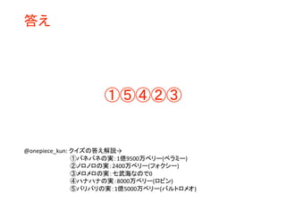 ワンピースクイズ過去問集 ワンピースクイズ過去問集