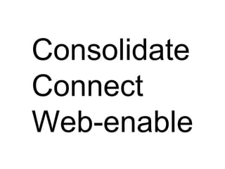 Consolidate Connect Web-enable 